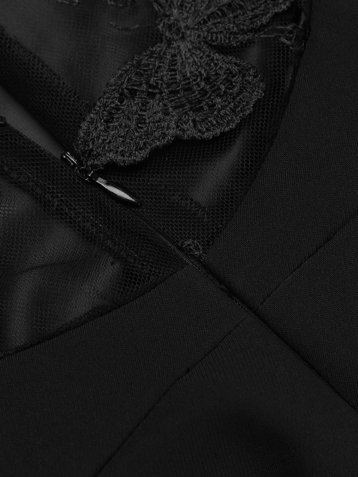 Black 1960s Butterfly Backless Pencil Dress 13 Black 1960s Butterfly Backless Pencil Dress - Image 11