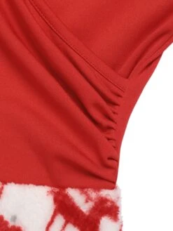 [US Warehouse] Red 1950s Christmas Patchwork Swing Dress -BUNBUN Fancy Clothing Shop SCV019964 5 37094dee 2544 4f0b a09c 9dc91f71f9be