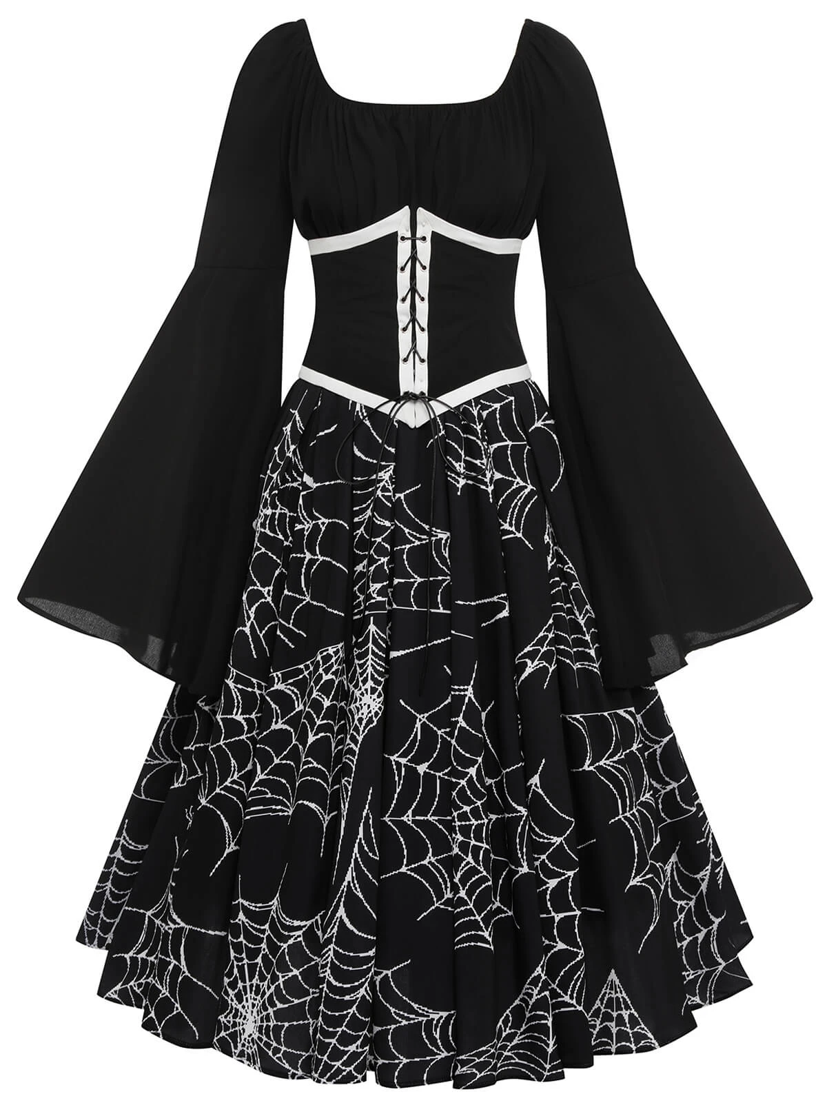 Halloween Gothic Spider Web Swing Dress 4 Halloween Gothic Spider Web Swing Dress - Image 2