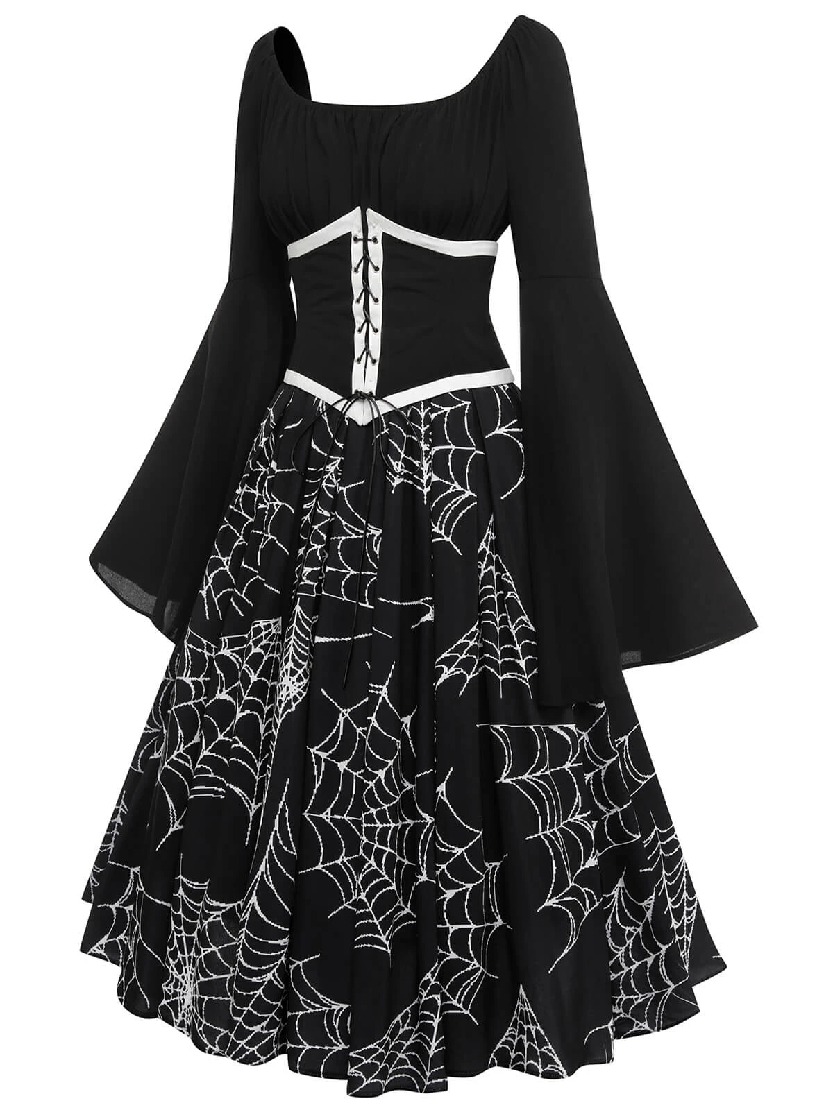 Halloween Gothic Spider Web Swing Dress 5 Halloween Gothic Spider Web Swing Dress - Image 3