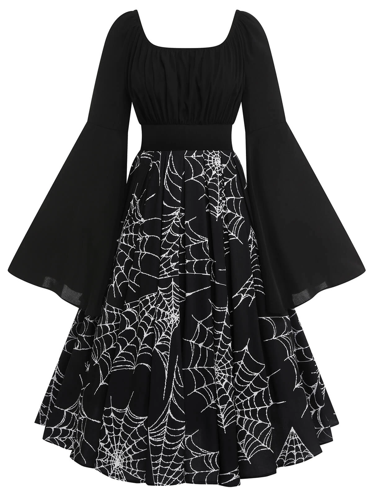 Halloween Gothic Spider Web Swing Dress 7 Halloween Gothic Spider Web Swing Dress - Image 5