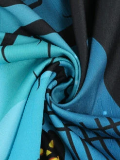 Navy Blue 1950s Halloween Lace Patchwork Dress -BUNBUN Fancy Clothing Shop SCV021088 NB 7