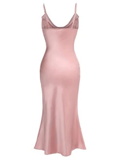 Pink 1930s Halloween Blood Fishtail Dress -BUNBUN Fancy Clothing Shop SCV021116 2