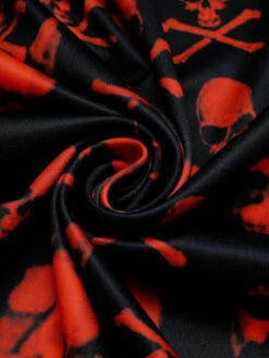 Black 1950s Skull Lace Strap Dress -BUNBUN Fancy Clothing Shop SCV021133 4