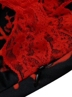 Black 1950s Skull Lace Strap Dress -BUNBUN Fancy Clothing Shop SCV021133 5