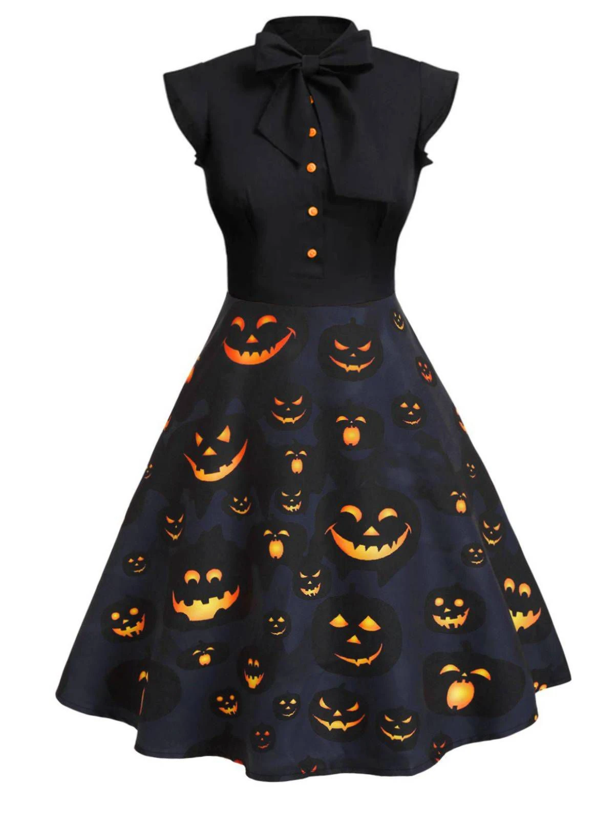 Purple 1950s Halloween Patchwork Dress 4 Purple 1950s Halloween Patchwork Dress - Image 2