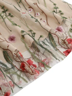 1950s Flower Gauze Sleeveless Swing Dress -BUNBUN Fancy Clothing Shop SCV021197 LK 3