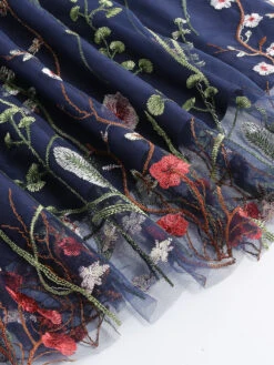 1950s Flower Gauze Sleeveless Swing Dress -BUNBUN Fancy Clothing Shop SCV021197 NB 5