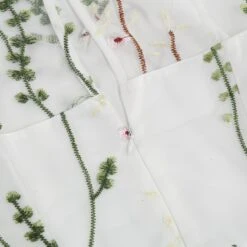 1950s Flower Gauze Sleeveless Swing Dress -BUNBUN Fancy Clothing Shop SCV021197 W 5