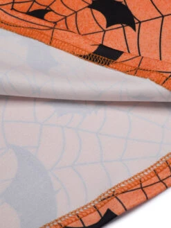 Orange Halloween Spider Sleeve Vintage Dress -BUNBUN Fancy Clothing Shop SCV021202 6