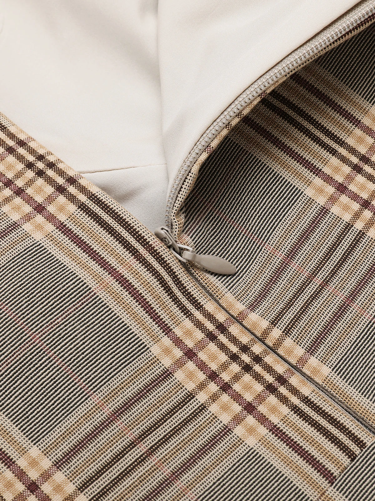 Gray 1960s Plaid Lace Pencil Dress 8 Gray 1960s Plaid Lace Pencil Dress - Image 6