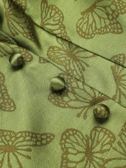 Green 1950s Off-Shoulder Vintage Dress -BUNBUN Fancy Clothing Shop SCV021276 G 7