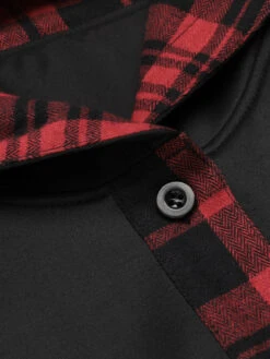 Black 1950s Plaid Hooded Swing Dress -BUNBUN Fancy Clothing Shop SCV021329 5