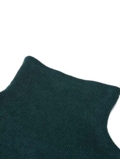 Green 1930s Plaid Turtleneck Fishtail Dress -BUNBUN Fancy Clothing Shop SCV021392 G4