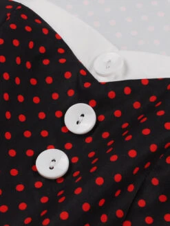 1950s Polka Dots Heart Collar Dress -BUNBUN Fancy Clothing Shop SCV021501 B 4