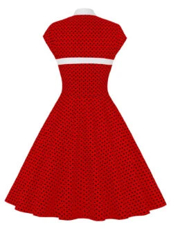 1950s Polka Dots Heart Collar Dress -BUNBUN Fancy Clothing Shop SCV021501 R 2
