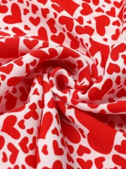 Red 1960s Heart Strap Fishtail Dress -BUNBUN Fancy Clothing Shop SCV021518 5