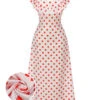 White 1930s Polka Dot Sleeveless Dress -BUNBUN Fancy Clothing Shop SCV021520 1