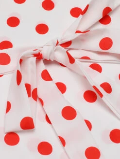 White 1930s Polka Dot Sleeveless Dress -BUNBUN Fancy Clothing Shop SCV021520 5