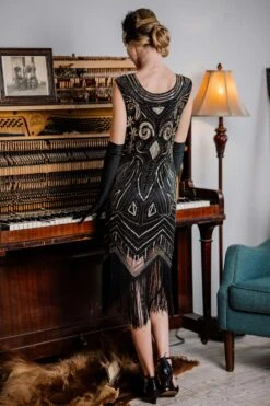 [US Warehouse] 1920s Sequined Fringe Flapper Dress -BUNBUN Fancy Clothing Shop SVH034324 B 4