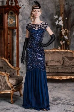 [US Warehouse] Green 1920s Sequin Maxi Flapper Dress -BUNBUN Fancy Clothing Shop SVV031525 BL 2 35b79848 4a7d 4e57 8e6b 963177ced94c