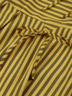 Yellow 1950s Bow Striped Swing Dress -BUNBUN Fancy Clothing Shop wusihui 4